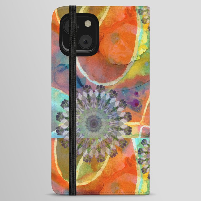 Amused Colorful Abstract Mandala Art iPhone Wallet Case