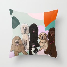 The Poodles Throw Pillow