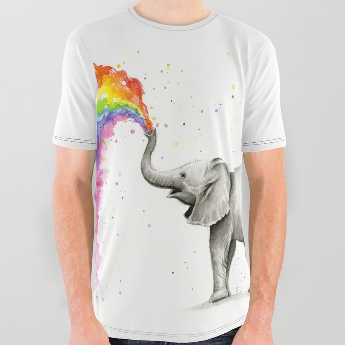Rainbow graphic T-shirt