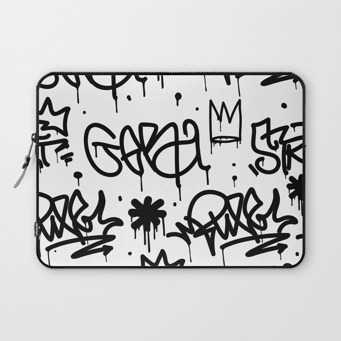 Crowns & Graffiti pattern Laptop Sleeve