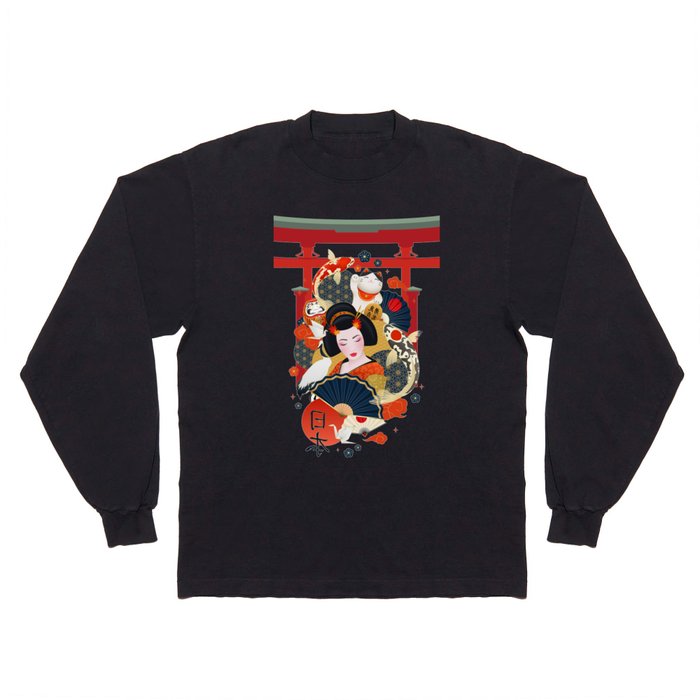 Traditional Geisha Japan Long Sleeve T Shirt