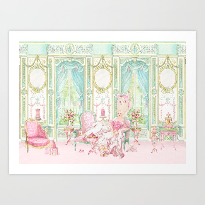 Marie Antoinette, Palace of Versailles, Diorama Art Print