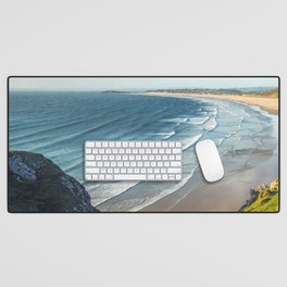 Great Britain Photography - Rhossili Bay Beach On A Hot Summer Day Desk Mat