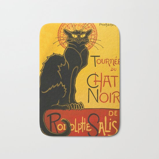 Le Chat Noir The Black Cat Art Nouveau Bath Mat By Artgallery Society6
