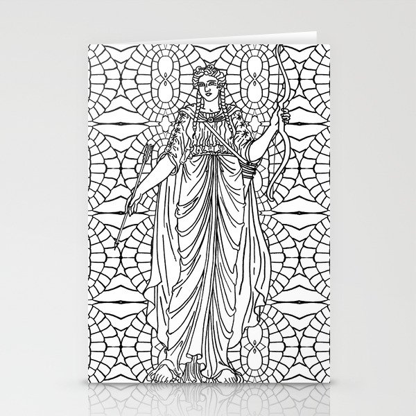 Greek goddess Artemis Stationery Cards