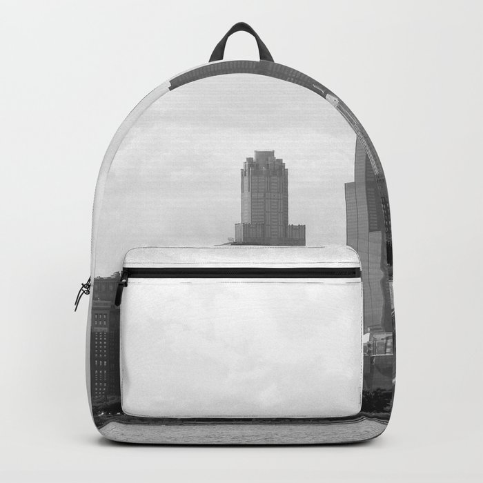 Chicago Skyline Black and White Backpack