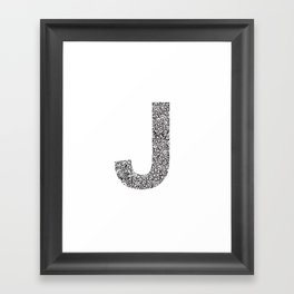 Letter J Framed Art Print