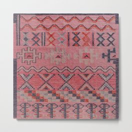 V21 New Traditional Moroccan Design Carpet Mock up. Metal Print
