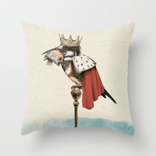 King Fisher Throw Pillow