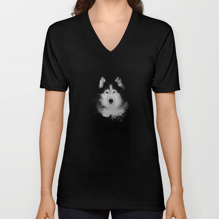 Siberian husky V Neck T Shirt