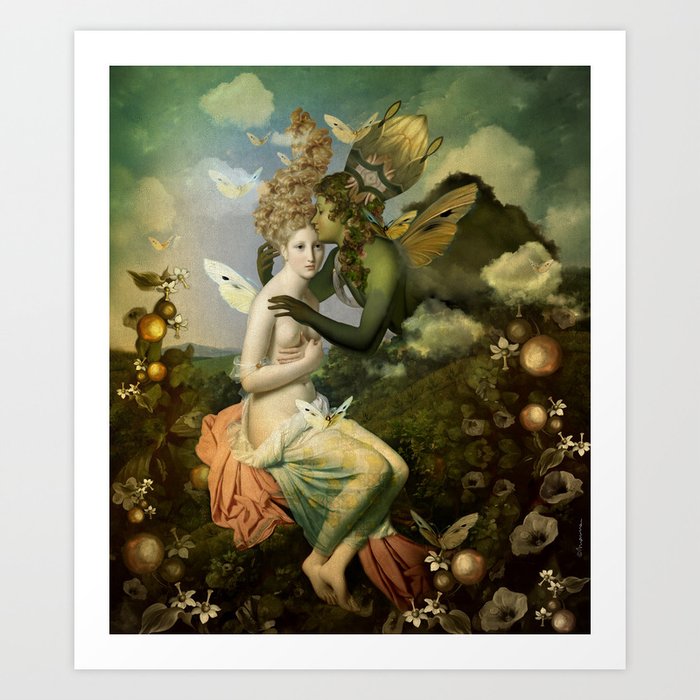 "The body, the soul and the garden of love" Art Print