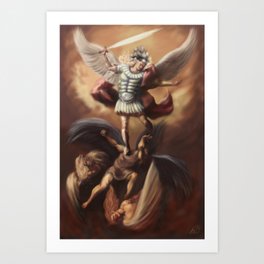 The Fall of the Rebel Angels after Luca Giordano Art Print
