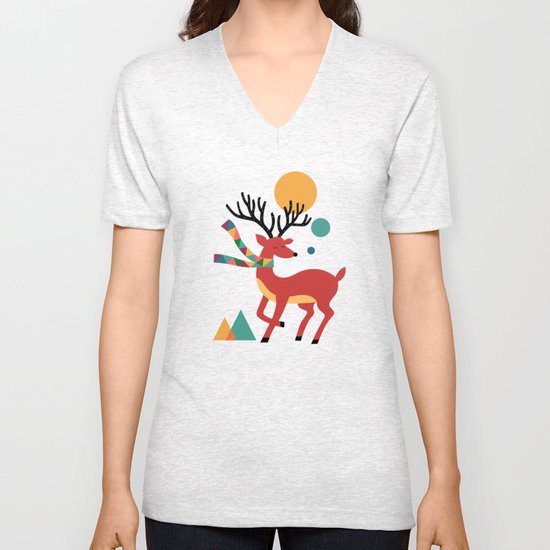 Deer Autumn Unisex V-Neck