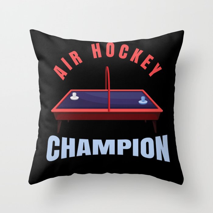 Air Hockey Champion Air-Hockey Arcade Throw Pillow