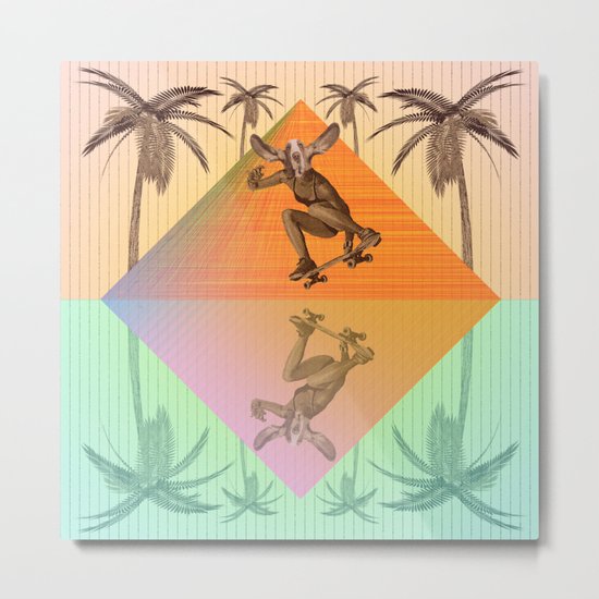 SKATEBOARDING FROM SUNRISE TO SUNSET Metal Print