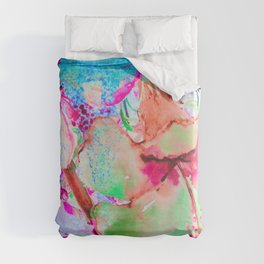 Abstract painting pink texture print Duvet Cover