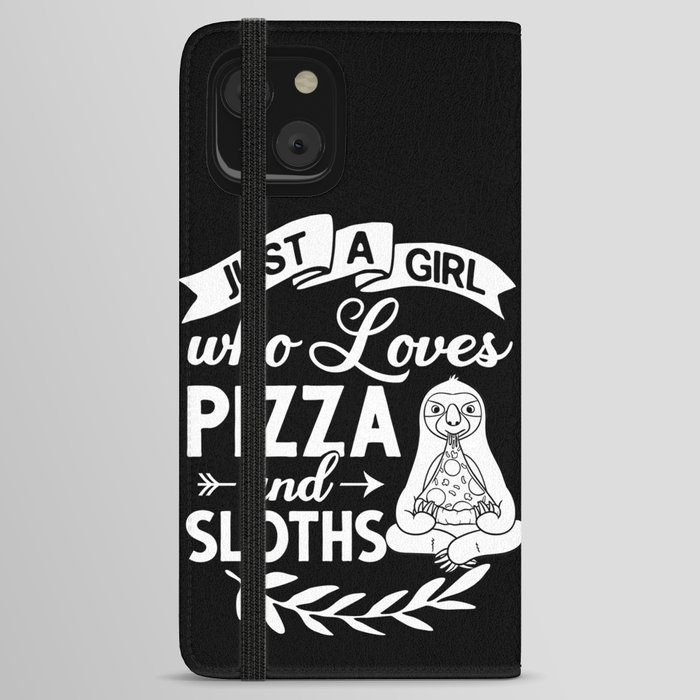 Sloth Eating Pizza Delivery Pizzeria Italian iPhone Wallet Case