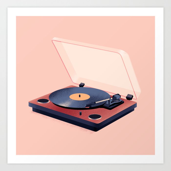 Music in History - Record Player Art Print