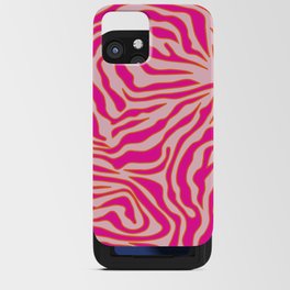 Zebra Print Pink And Orange Zebra Stripes Wild Animal Print Preppy Decor Modern Zebra Pattern iPhone Card Case