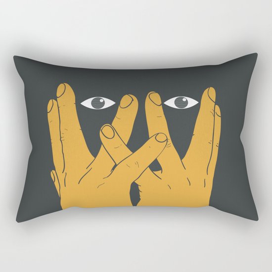 Hands mask Rectangular Pillow