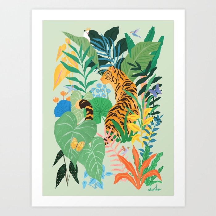 Tiger in Jungle  Art Print