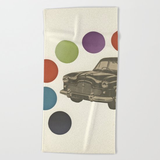 Driving Around in Circles Beach Towel