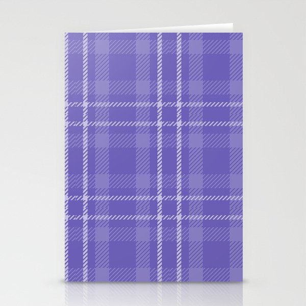 Very peri purple tartan color of the year pattern texture Stationery Cards