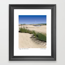 Oregon Coast Sand Dunes Framed Art Print