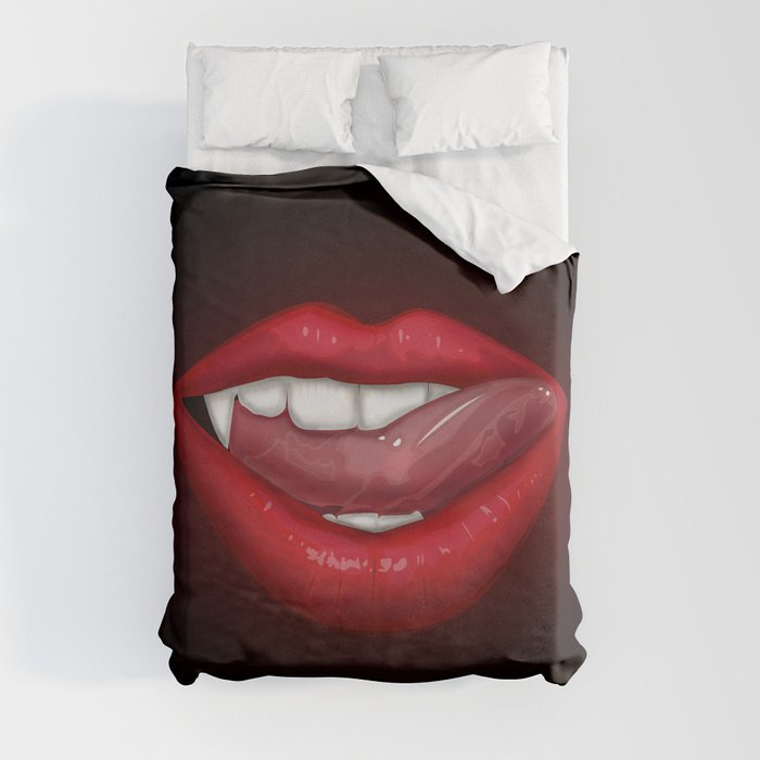 Vampire Lips Duvet Cover