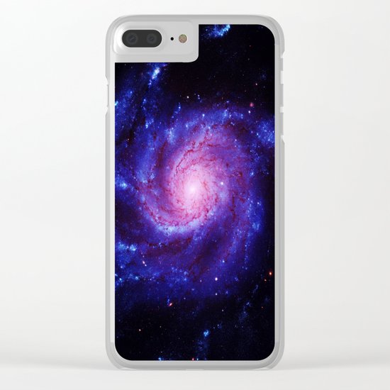 Spiral gAlAxy : Purple Blue Clear iPhone Case