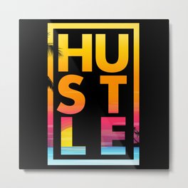 Hustle Tropical Summer colorful Metal Print