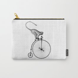 bike monkey 1 Carry-All Pouch | Dot, Vintage, Wildlife, Wild, Vervet, Simple, Circus, African, Minimalism, Pointillism 