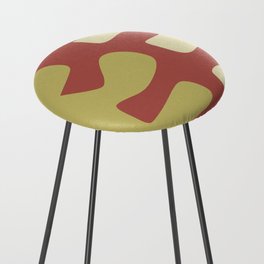Abstract minimal plant color block 32 Counter Stool