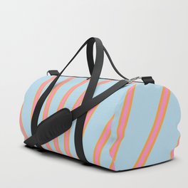 Le Soleil | 02 - Abstract Retro Sun Pink And Blue Print Preppy Modern Sunshine Duffle Bag