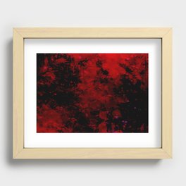 Grunge bright red black Recessed Framed Print