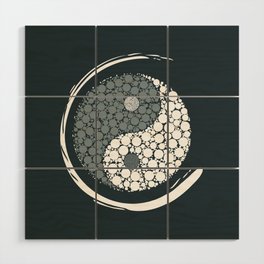 Simple Textured Yin Yang II Wood Wall Art