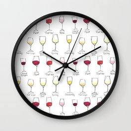 Colors of Wine Wall Clock
