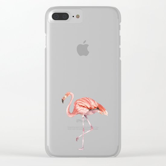 Pink Flamingo Clear iPhone Case