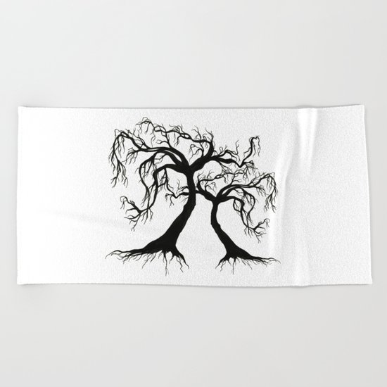 Twisted Trees Beach Towel
