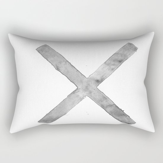 BLACK AND WHITE CROSS Rectangular Pillow