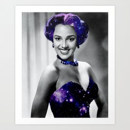 Dorothy Dandridge Purple Galaxy Art Print