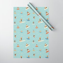 Surfing kids Wrapping Paper