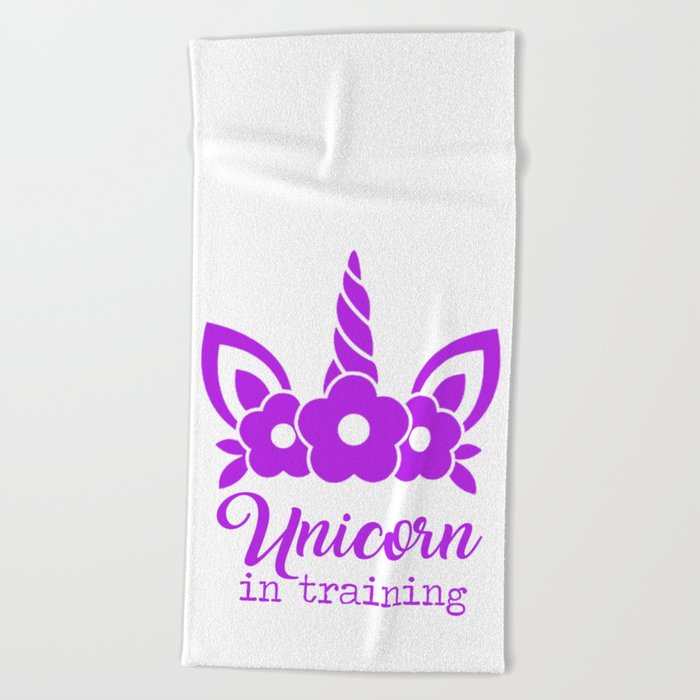 Unicorn in Training Beach Towel