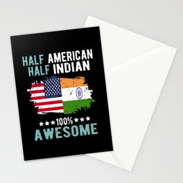 Half American Half Indian Stationery Card