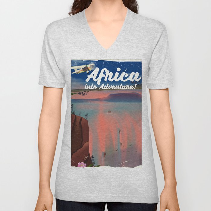 Africa Into Adventure! V Neck T Shirt