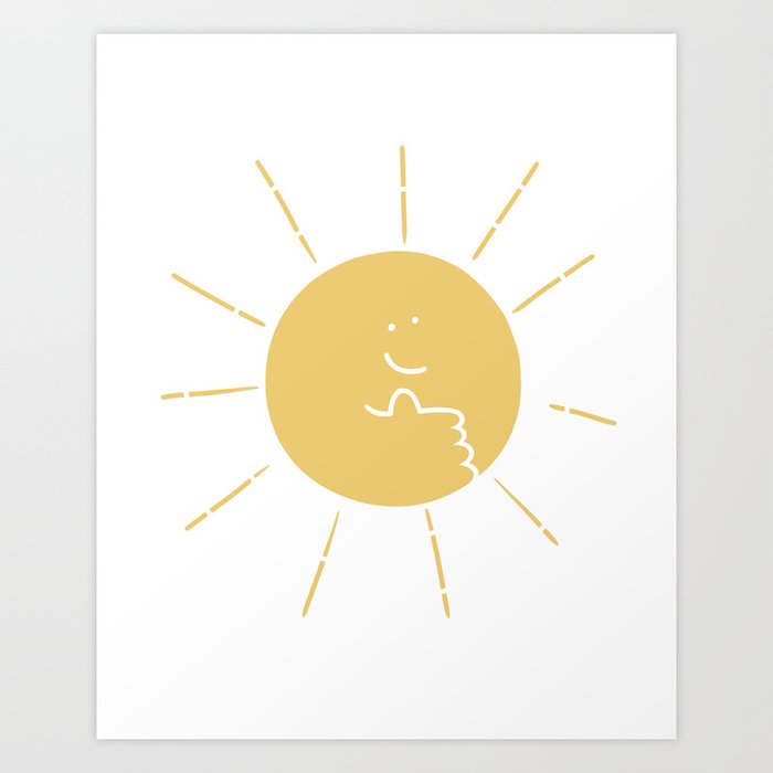 Encouraging Sun Art Print