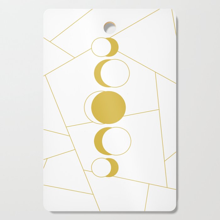 Golden moon phases Cutting Board