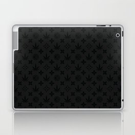 Dark Marijuana tile pattern. Digital Illustration background Laptop Skin