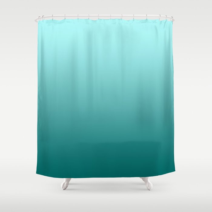 Quetzal Green Ombre Gradient Pattern Shower Curtain