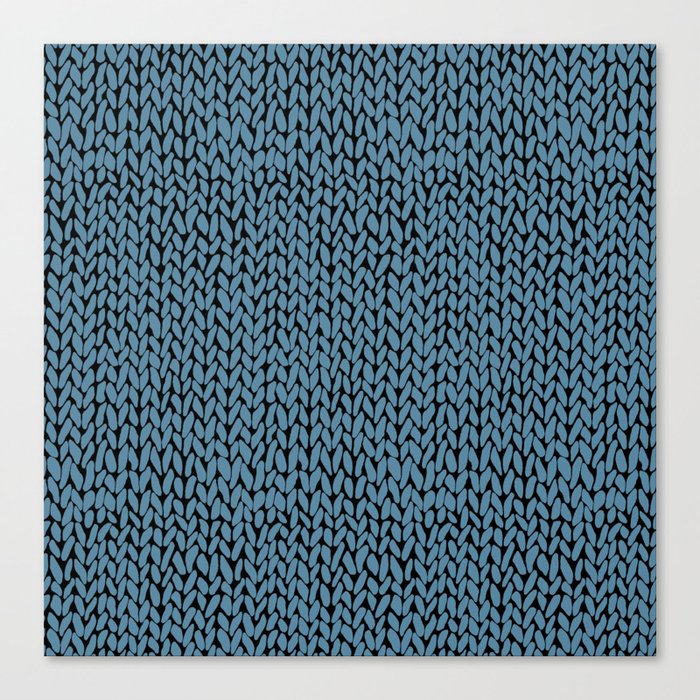 Hand Knit Niagra Blue Canvas Print